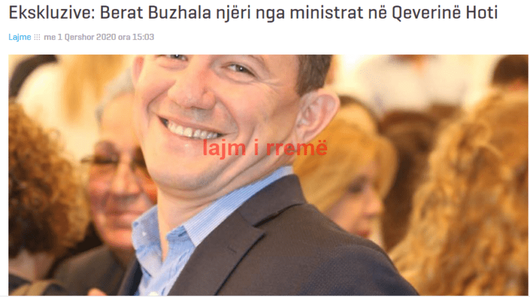 Ekskluzive: Berat Buzhala njëri nga ministrat në Qeverinë Hoti