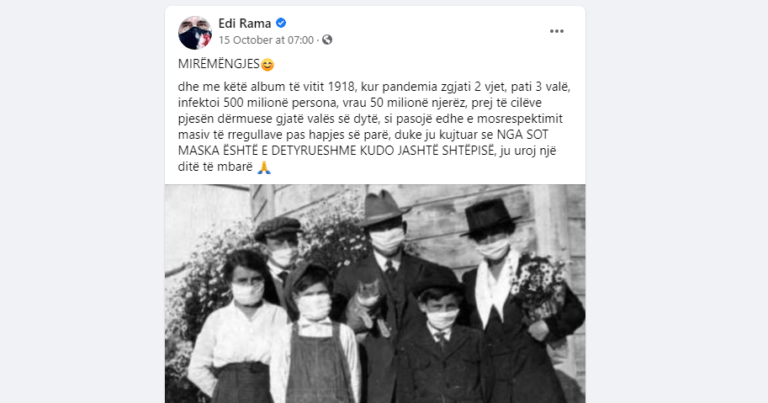 Facebook duket se gabon kur e quan postimin e Ramës si përmbajtje të rreme
