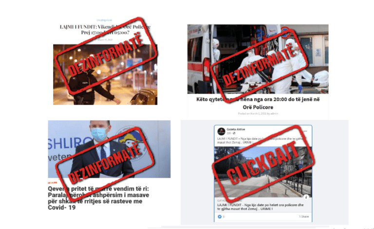 Listë me lajme të rreme për kufizim të masave nga hibrid.info