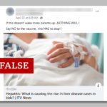 Rastet e hepatitit te fëmijët ndërlidhen gabimisht me vaksinën kundër Covid