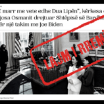 Pretendim i rremë se Osmani ka kërkuar nga Biden që ta marr me vete në takim Dua Lipën