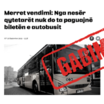 Pretendohet gabimisht në titull se nga nesër (sot) “Trafiku Urban” është pa pagesë