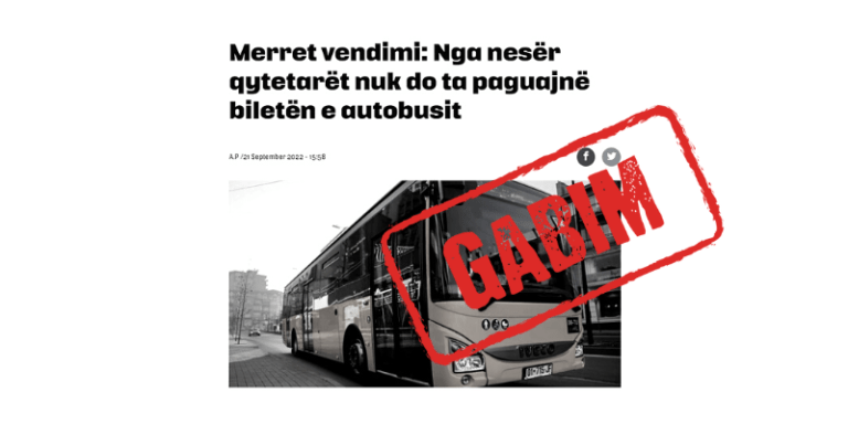 Pretendohet gabimisht në titull se nga nesër (sot) “Trafiku Urban” është pa pagesë