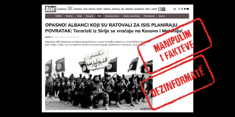 Pretendim i rrejshëm për numrin i luftëtarëve nga Kosova në Siri dhe për kthimin e tyre