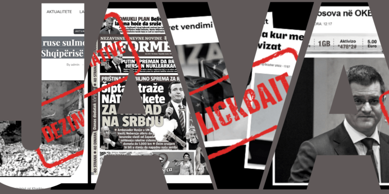 Rishikimi i javës:  clickbait artikuj për liberalizim të vizave, përmbajtje të pa verifikuar për lëvizjen e helikopterëve dhe grisjen e flamurit serb