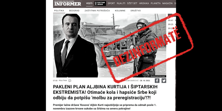 Pretendohet pa fakte se ekziston një plan për konfiskim të veturave dhe arrestim të serbëve
