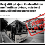 Sahatçiu nuk thotë se “nuk do të paguhet me kesh” për biletat e Trafikut Urban