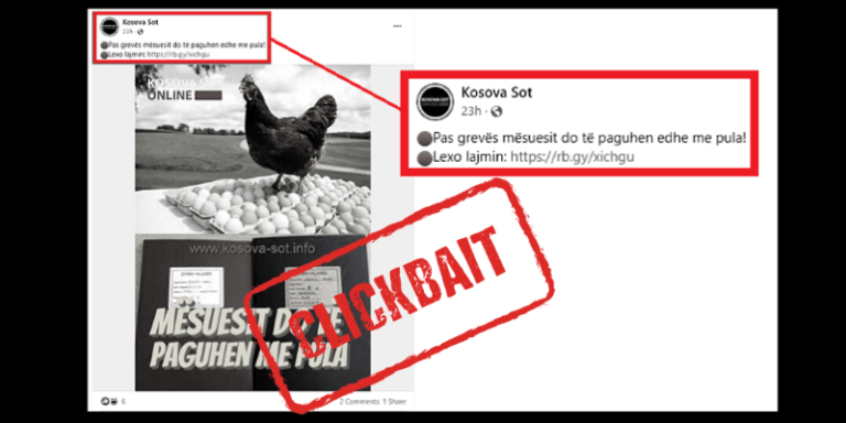 Titulli dhe fotografia krijojnë përshtypje të gabuar se lajmi vjen nga Kosova