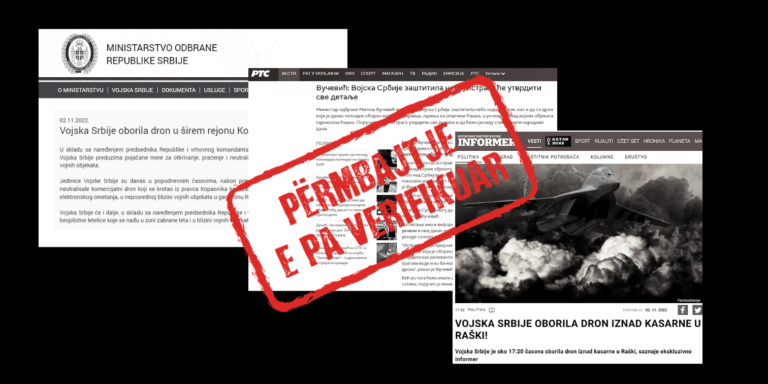 Pretendime të pa verifikuara për prezencën dhe neutralizimin e dronit