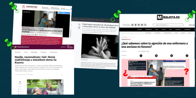 Kontrollues të fakteve nga rajoni dhe Spanja, kanë trajtuar dezinformimin e mediave në gjuhën serbe për ngjarjen në Pejë