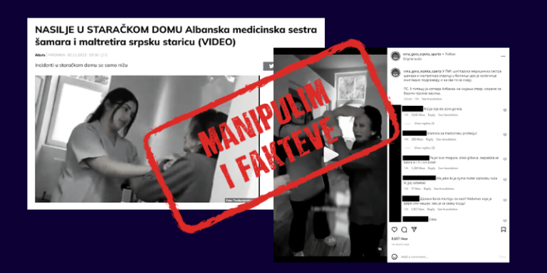 Të moshuarën e dhunuar fizikisht, Alo.rs dhe disa faqe e kanale në gjuhën serbe, pretendojnë ta paraqesin si të komunitetit serb