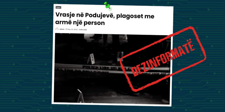 Pretendimi për vrasje në Podujevë, i pavërtetë