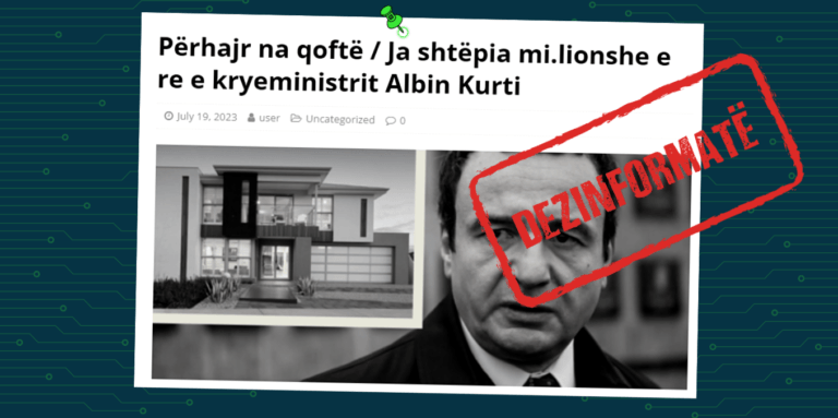 Imazhi i shtëpisë nga reklama e kompanive të huaja pretendohet të paraqitet si e kryeministrit Kurti