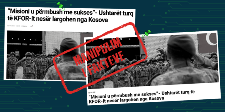 Titulli lë të nënkuptohet se largohen të gjithë ushtarët turq të KFOR-it nga Kosova
