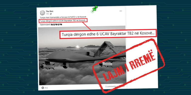 Pretendim i rremë se Turqia i ka dërguar në Kosovë gjashtë dronë Bayraktar