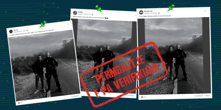 Fotografia e “Ballistit” me një pjesëtar të Policisë së Kosovës nuk është realizuar pas ngjarjeve të fundit në veri