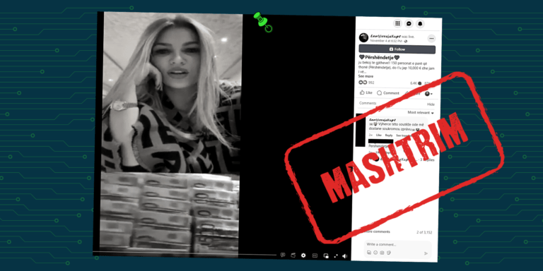 Inskenohet lojë shpërblyese duke e keqpërdorur imazhin e Leonora Jakupit