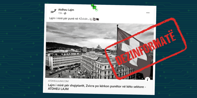 Vazhdon të publikohet lajmi i vjetër me pretendimin e rremë se Zvicra po kërkon punëtorë