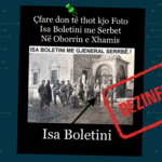 Pretendohet pa fakte se në imazh me ushtarët serbë gjendet edhe Isa Boletini