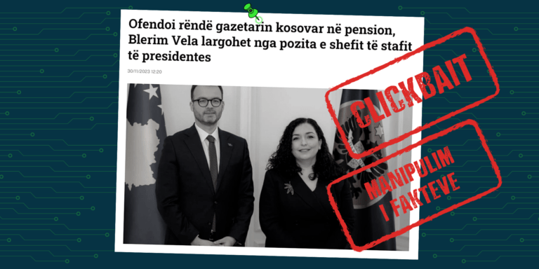 Titulli lë të kuptohet se Vela është shkarkuar e nuk ka kërkuar dorëheqje