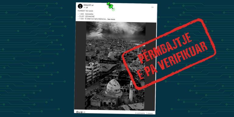 Imazhi nuk paraqet pamjet në Gaza, është realizuar në vitin 2017 në Irak