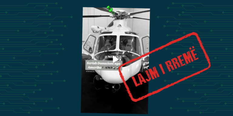 Pretendohet rrejshëm se SHBA-të i kanë dhuruar Kosovës një helikopter