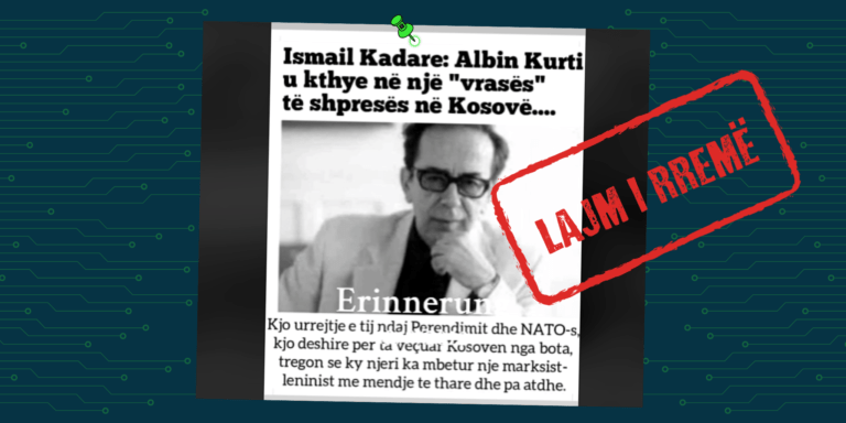 Ismail Kadare nuk e ka cilësuar Albin Kurtin si vrasës të shpresës në Kosovë