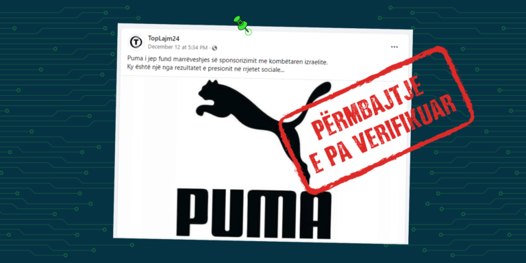 Shkëputja e kontratës së kompanisë Puma me kombëtaren e Izraelit, nuk ndërlidhet me konfliktin Hamas-Izrael