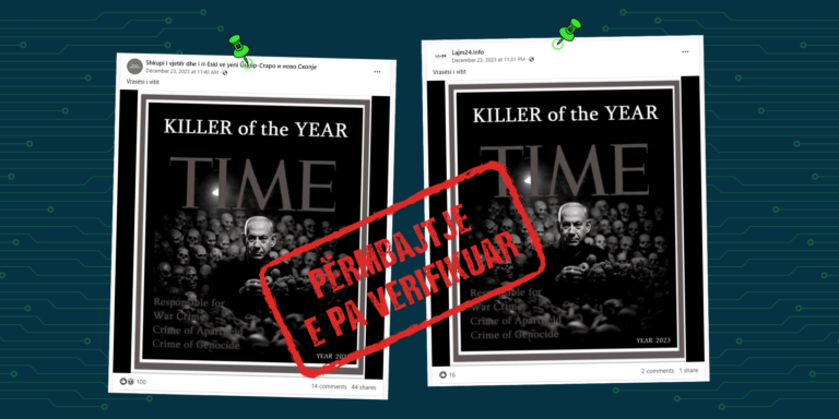 Kopertina e revistës “Time” me imazhin e Benjamin Netanyahut, është e rreme