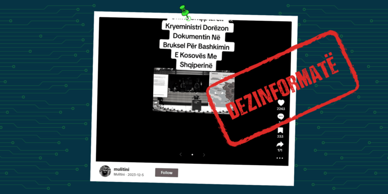 Publikohet lajm i vjetër dhe i pa konfirmuar se kryeministri slloven ka dërguar në BE dokument për bashkimin e Kosovës me Shqipërinë