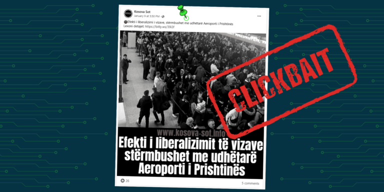 Mbishkrimi i imazhit që pretendon se Aeroporti i Prishtinës është stërmbushur me udhëtarë, nuk përputhet me raportimin e artikullit të bashkangjitur