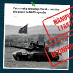 Mediumi në gjuhën serbe pretendon pa fakte se policia e Serbisë nuk ishte përgjegjëse për vrasje të civilëve në Reçak