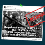 Macedonian Minister has not stated that the KSF will be equipped with the "Panzerfaust" anti-tank