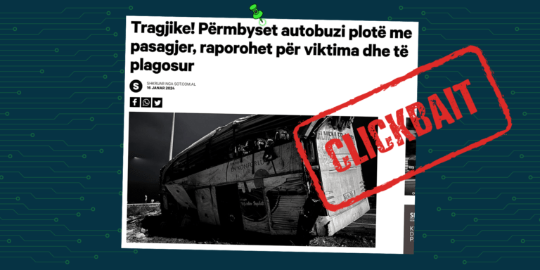 Titull përgjithësues që nuk sqaron se ngjarja ka ndodhur në Turqi