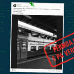 Fotografia e trenit zviceran me mbishkrimin “Kosovo is Albania”, është e montuar