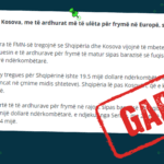 Pretendohet gabimisht se Kosova dhe Shqipëria renditen të fundit në Evropë me të ardhura, sipas fuqisë blerëse