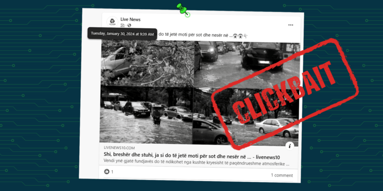 Publikohet lajm i vjetër për përkeqësimin e motit në Shqipëri