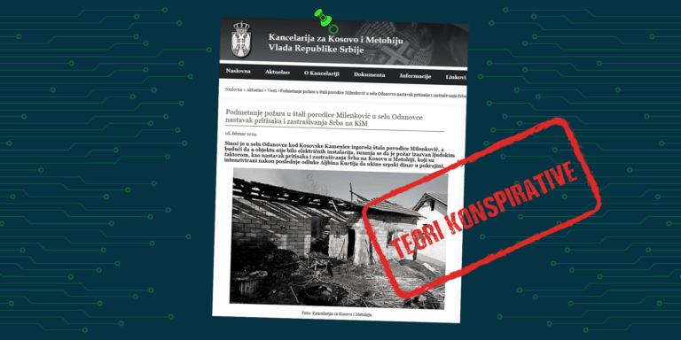 Pretendohet pa fakte se djegia e stallës së familjes Millenkoviq, është vazhdimësi e presionit dhe frikësimit të serbëve në Kosovë