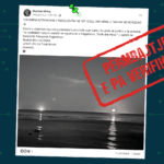 Imazhi që paraqet Hënën dhe Diellin në horizont në distancë të afërt me njëri-tjetrin, nuk është i vërtetë