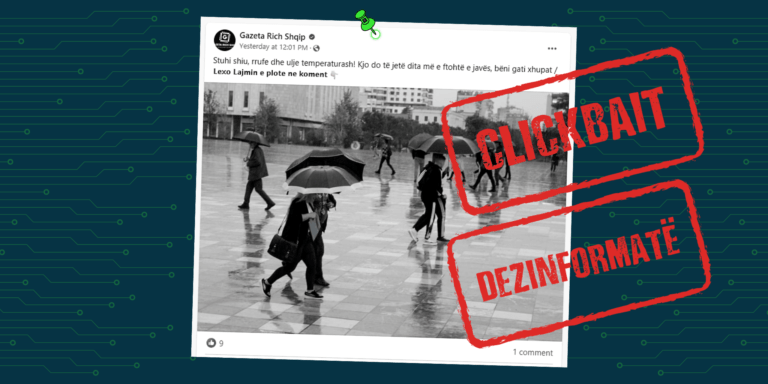 Parashikimi i motit i muajit tetor për rrufe dhe stuhi shiu, paraqitet si aktual