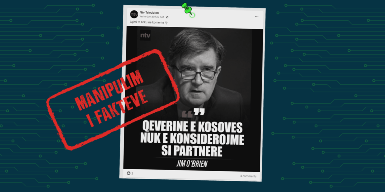 O’Brien nuk ka thënë shprehimisht se SHBA-të nuk e konsiderojnë Qeverinë e Kosovës si partnere
