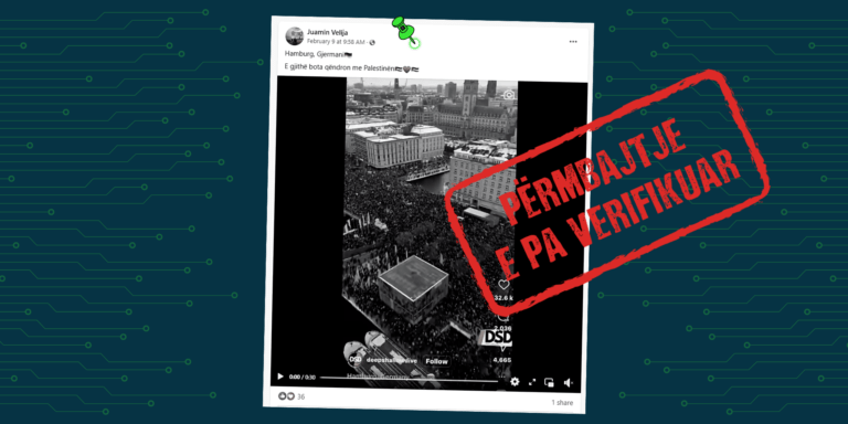 Protesta në Hamburg kundër të djathtës ekstreme në Gjermani, paraqitet si protestë në mbështetje të Palestinës