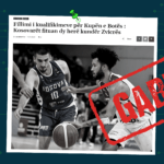 Titulli paraqet gabimisht se Kosova ka mposhtur Zvicrën dy herë në parakualifikimet për Kupën e Botës në basketboll