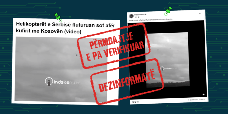 Pretendimi se “helikopterët e Serbisë fluturuan afër kufirit me Kosovën”, nuk qëndron