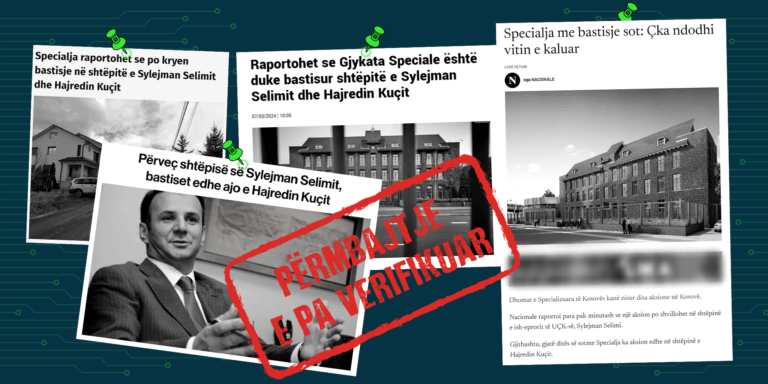 Raportimi për bastisjen e shtëpisë së Kuçit nga Gjykata Speciale, doli të jetë i pasaktë