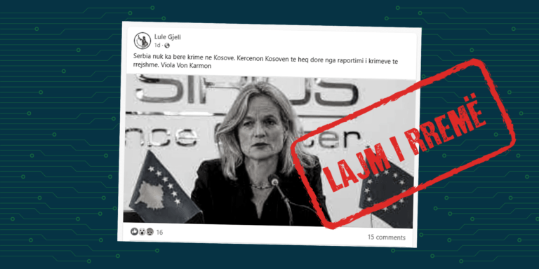 Publikohet pretendim i rremë se Viola von Cramon ka mohuar krimet serbe në Kosovë