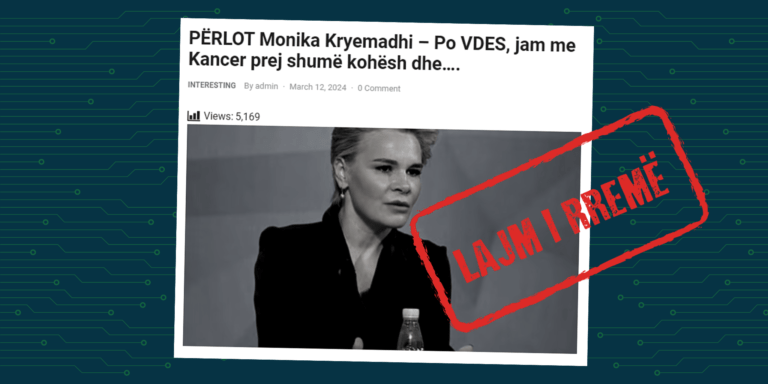 Monika Kryemadhi nuk ka deklaruar se po vuan nga kanceri