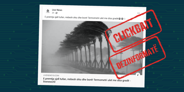 Artikulli i vjetër për përkeqësim të motit, publikohet si aktual