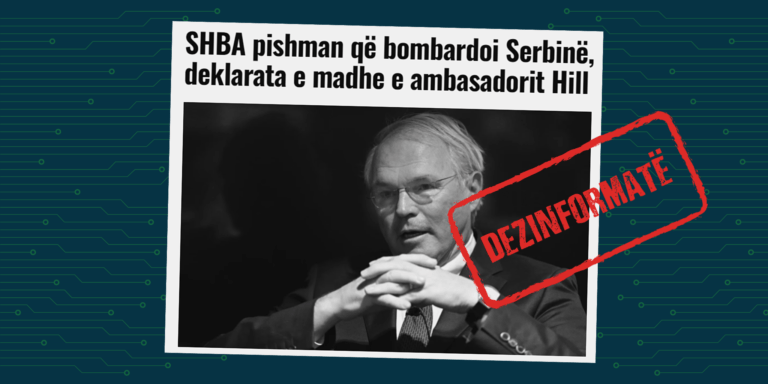 Ambasadori Hill nuk ka thënë se SHBA-të janë pishman që bombarduan Serbinë