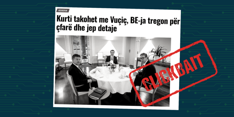 Titulli çorientues lë të nënkuptojë se Kurti është takuar me Vuçiq